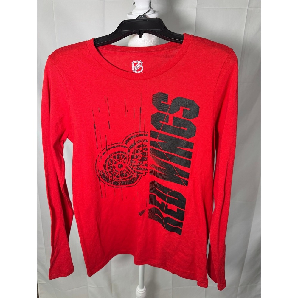 Detroit Red Wings NHL Long Sleeve T Shirt Youth large Red Graphic Hockey
